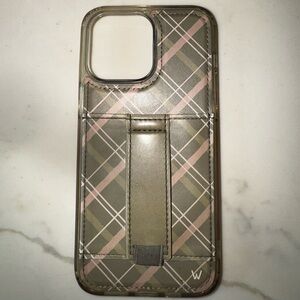 Walli Plaid Phone Case with Stand - Green & Cream